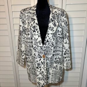 Vintage Kenneth Mitchell 90s Tapestry Print Blazer | Petite 8P